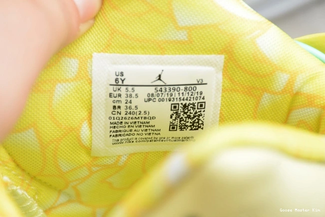 Floral Dynamic Jordan 6 Air Yellow 543390-800 Retro (GS) 0706
